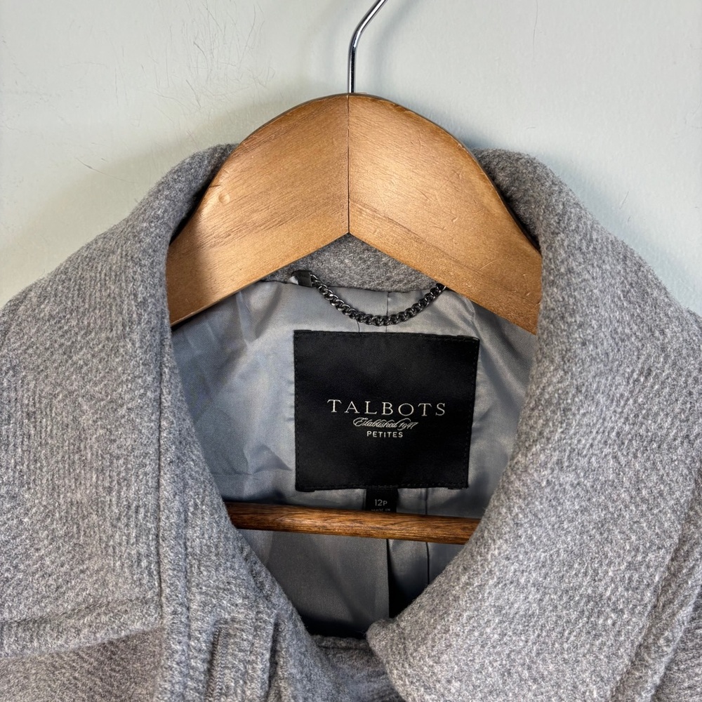 Talbots Doublebreasted Wool Pea Coat Size 12P - Picture 3 of 3